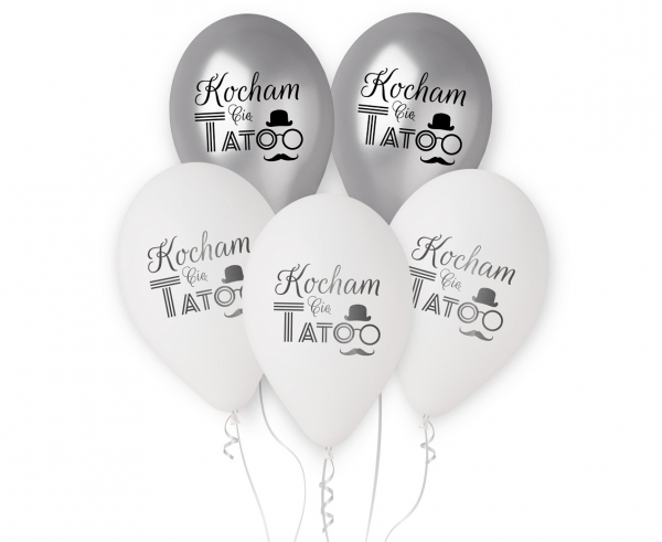 Balony lateksowe Kocham Cię Tato 5szt 30cm