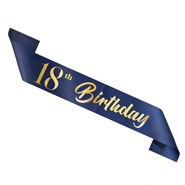 Szarfa 18th Birthday granatowa 133491