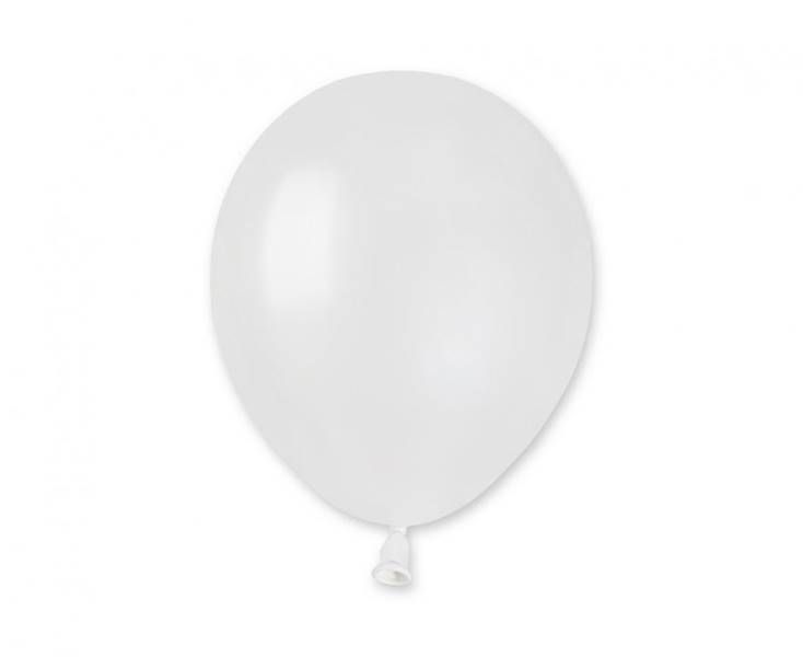 Balony Gemar 5" AM50 029 metalizowane perłowo białe 13cm 100szt