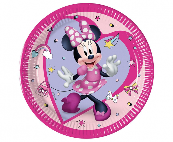 Talerze papierowe Minnie 19,5 cm 8szt