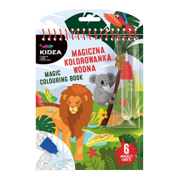 Kolorowanka wodna magiczna safari Kidea