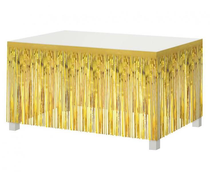 Kurtyna dekoracja na brzeg stołu złota 80x300cm 