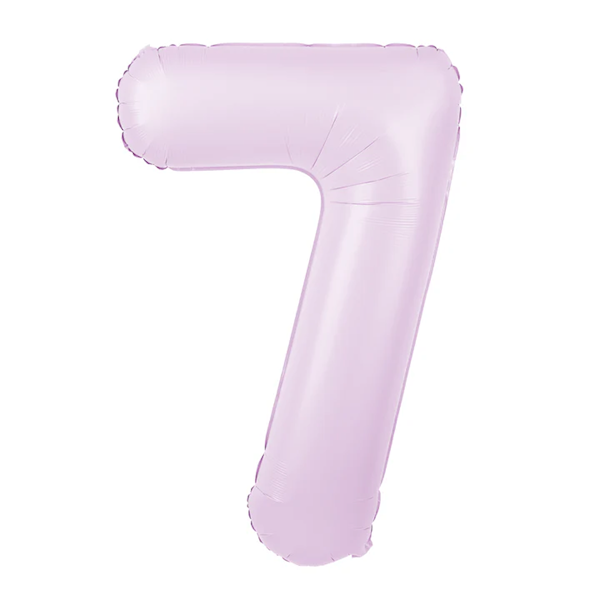 Balon foliowy cyfra 7 fioletowa jasna liliowa 100cm 156537