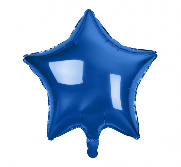 Balon foliowy gwiazdka granatowa błyszcząca 44cm HS-G19GN