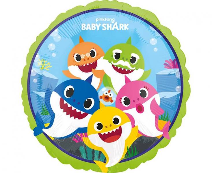 Balon foliowy okrągły Baby Shark 43cm 