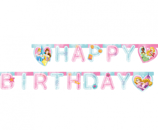 Baner Księżniczki Disney 2m Happy Birthday