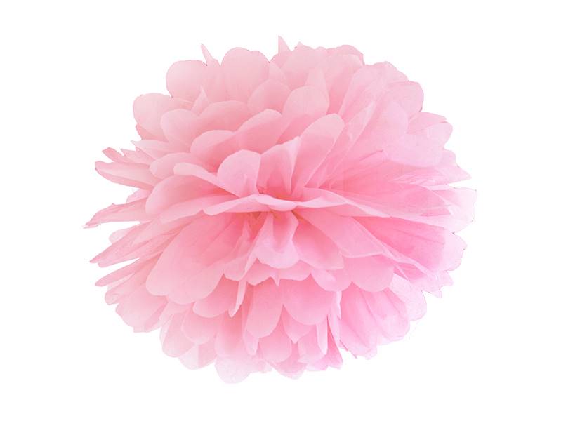 POMPON Z BIBUŁY 25CM RÓŻOWY PP25-081