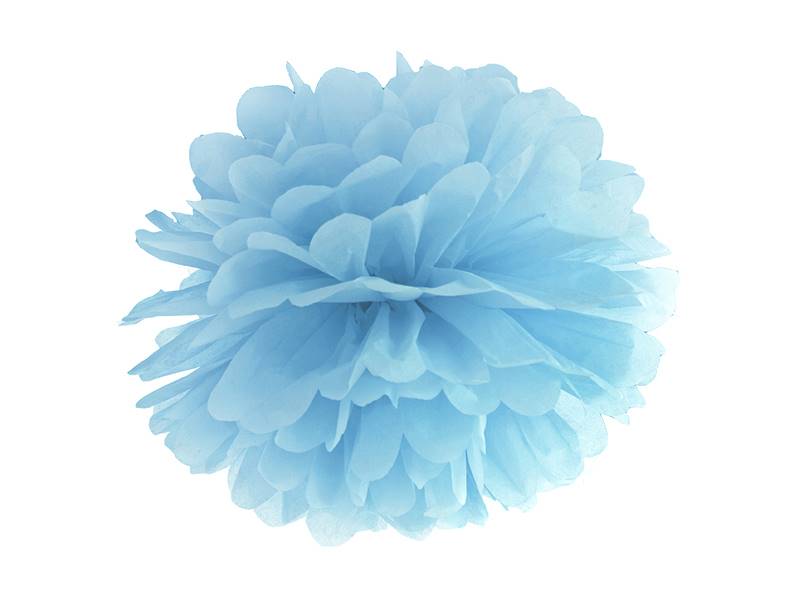 POMPON Z BIBUŁY 25CM NIEBIESKI PP25-093J
