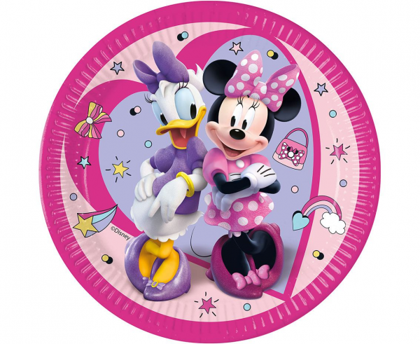 Talerzyki papierowe Minnie 23cm 8szt