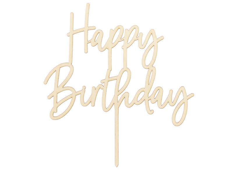 Topper drewniany Happy Birthday KPT57-100