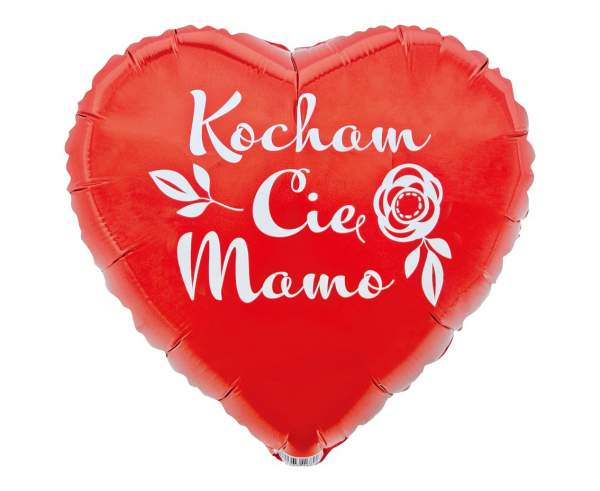 Balon foliowy serce czerwone Kocham Cię Mamo