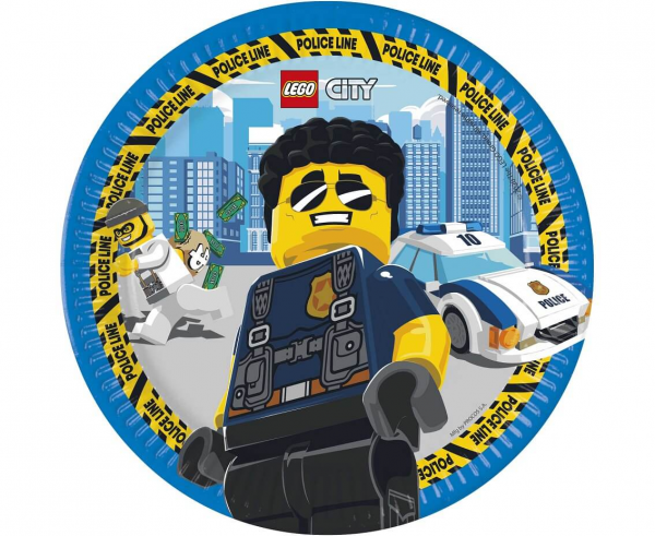 Talerzyki Lego City 23cm 8szt