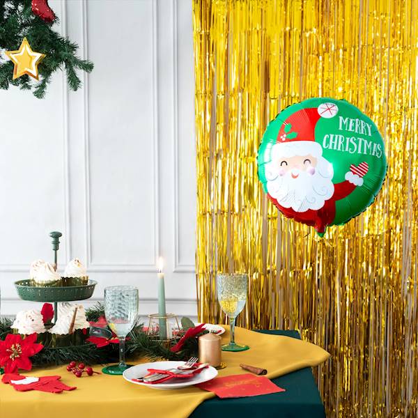 BALON FOLIOWY OKRĄGŁY Merry Christmas zielony 45cm 460704