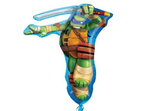 BALON FOLIOWY ŻÓŁWIE NINJA LEONARDO 66X90 CM 