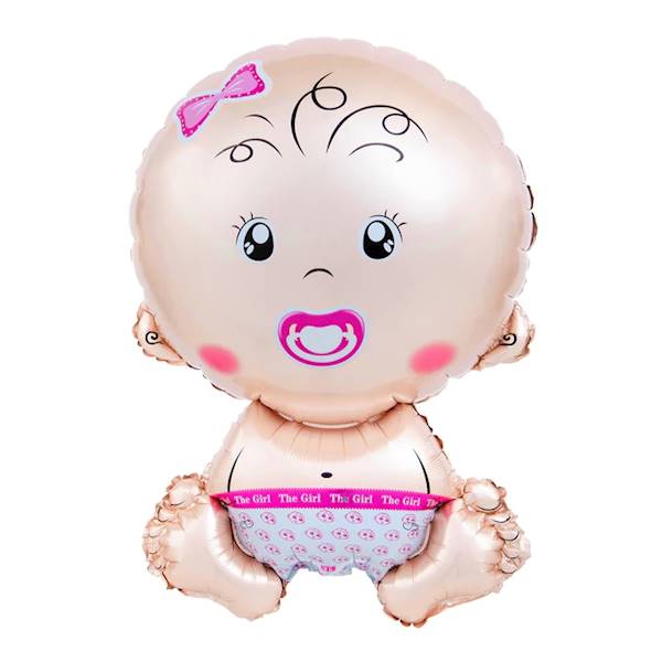Balon foliowy niemowlak siedzący bobas dziewczynka 74x49 cm 460152