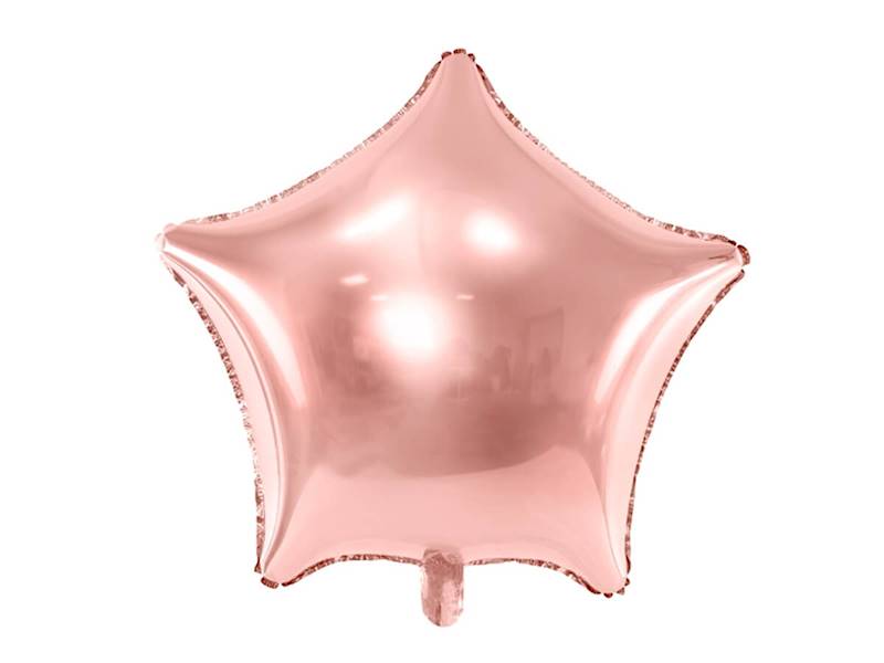 BALON FOLIOWY GWIAZDKA ZŁOTY RÓŻ 48CM FB3M-019R PARTY DECO