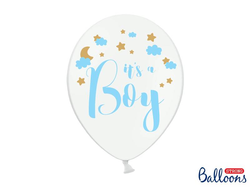 BALON Z NADRUKIEM BABY SHOWER Iis a boy  6 szt. 232- 008-6. 