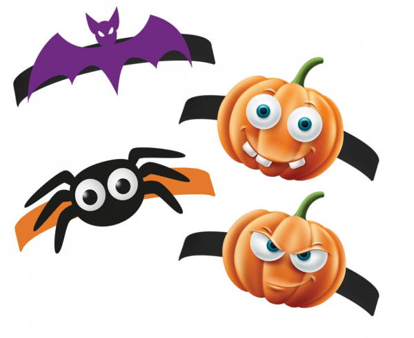 Opaski na głowę BOO na Halloween 4szt