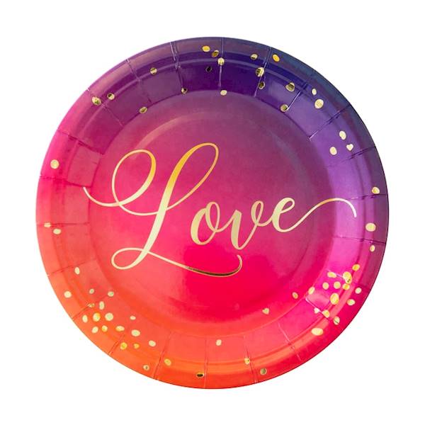 Talerzyki Love 18cm 6szt 132265 