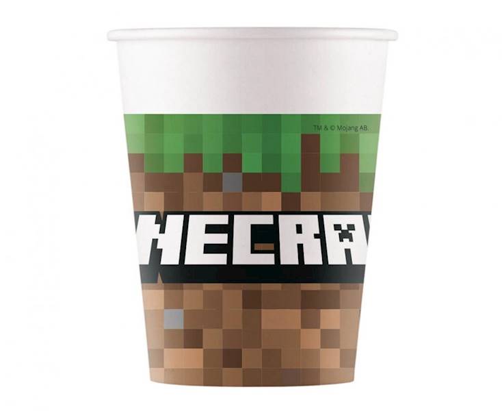 Kubeczki Minecraft 200ml 8szt papierowe