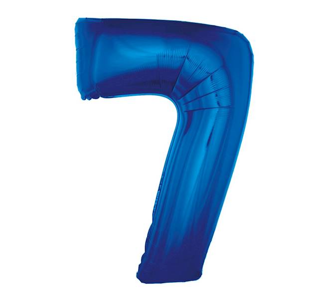 BALON FOLIOWY CYFRA 7 NIEBIESKA 92CM GODAN