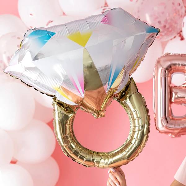 Balon foliowy pierścionek z diamentem 55x71cm 460250