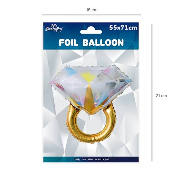 Balon foliowy pierścionek z diamentem 55x71cm 460250