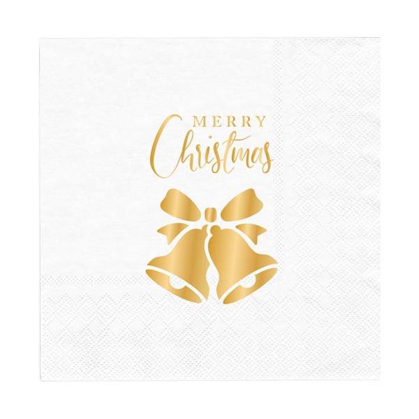 Serwetki Merry christmas z dzwonkiem 512636