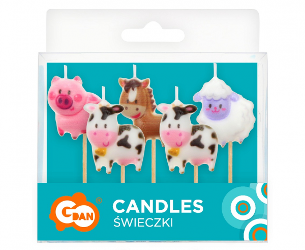 Świeczki pikery Farma 5szt