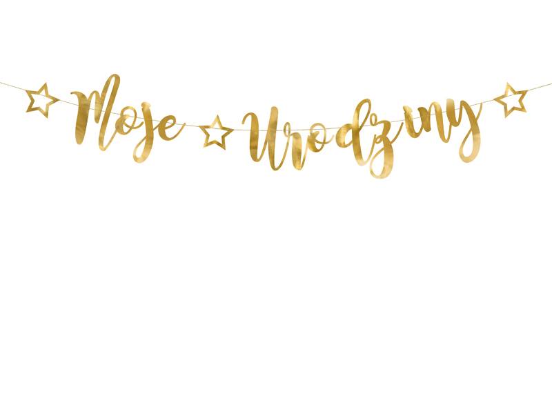 Baner Moje Urodziny Złoty 90cm GRL82-019M