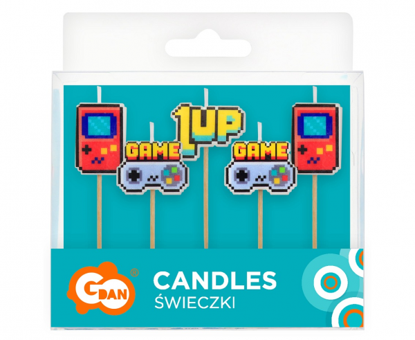 Świeczki pikery Game On Gamingowe 5szt
