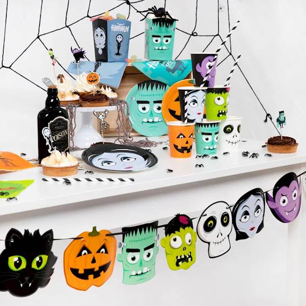 Talerze Halloween Happy 18cm 6szt 129647