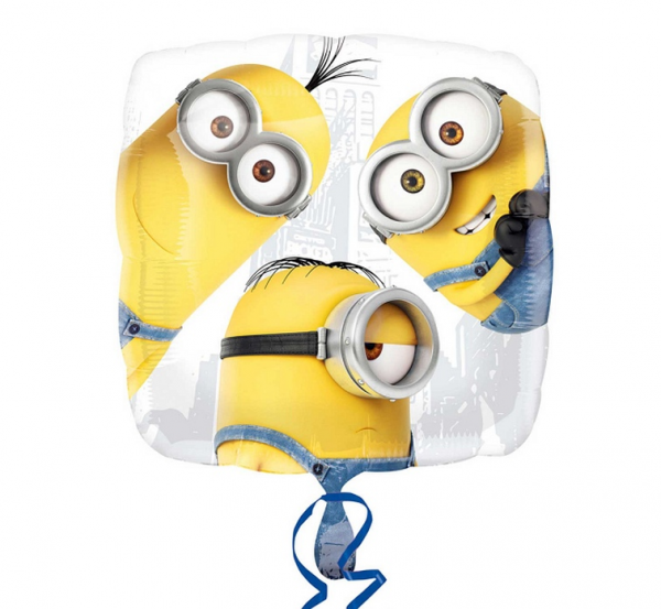 Balon foliowy kwadratowy Minionki 43cm 