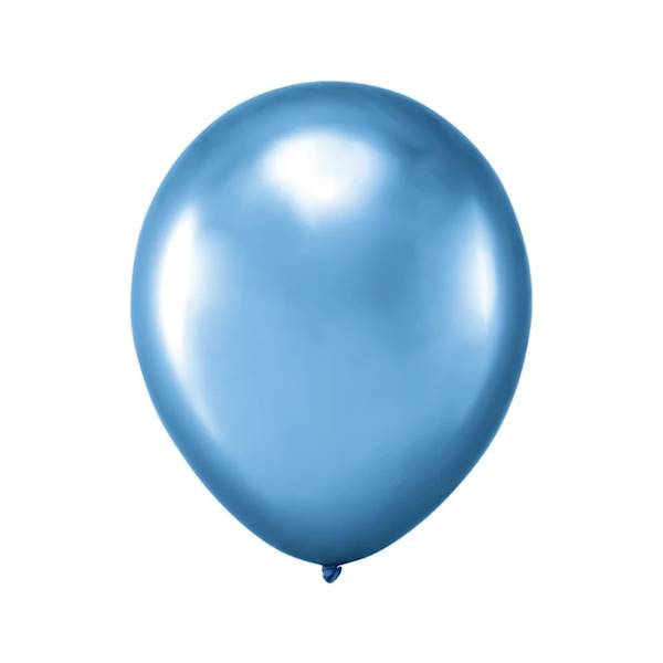 Balony mini lateksowe 5" niebieskie metaliczne 20 szt do girland i pudełek 400793