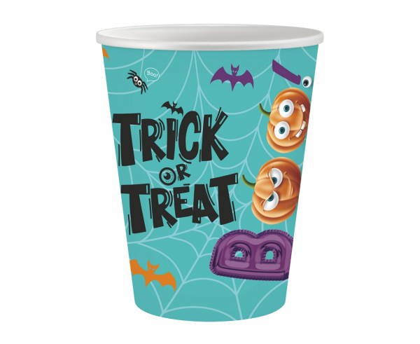 Kubeczki papierowe BOO Halloween 6szt 250ml
