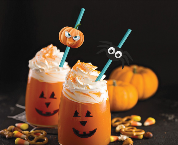 Słomki BOO na Halloween papierowe 6szt 