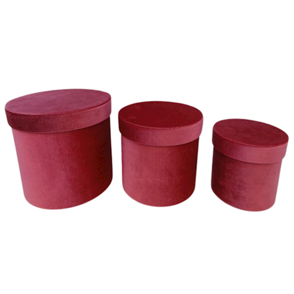 Pudełko flowerbox 3w1 welur różowe ciemne W2903F-24/3
