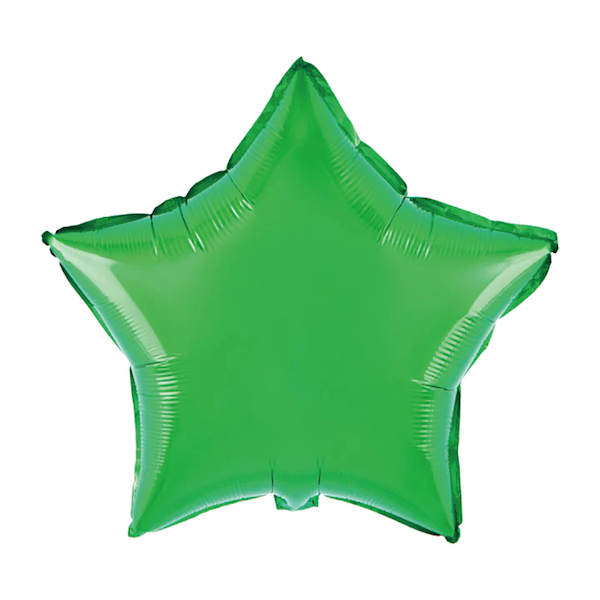 Balon foliowy gwiazdka zielona metaliczna 45cm 460456