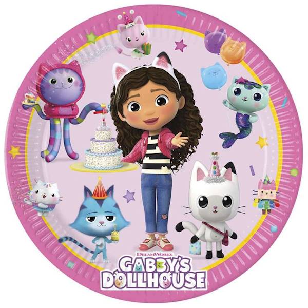 Talerzyki Koci domek Gabi 19,5cm 8szt