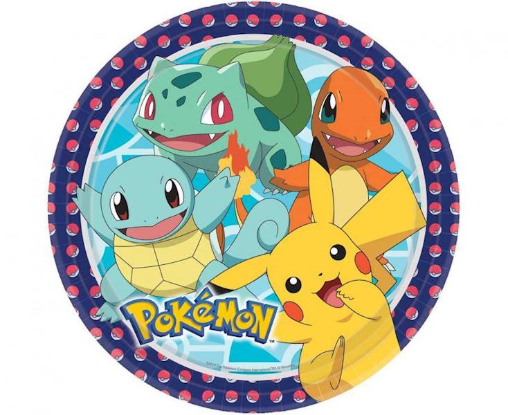 Talerzyki Pokemon 23cm 8szt papierowe