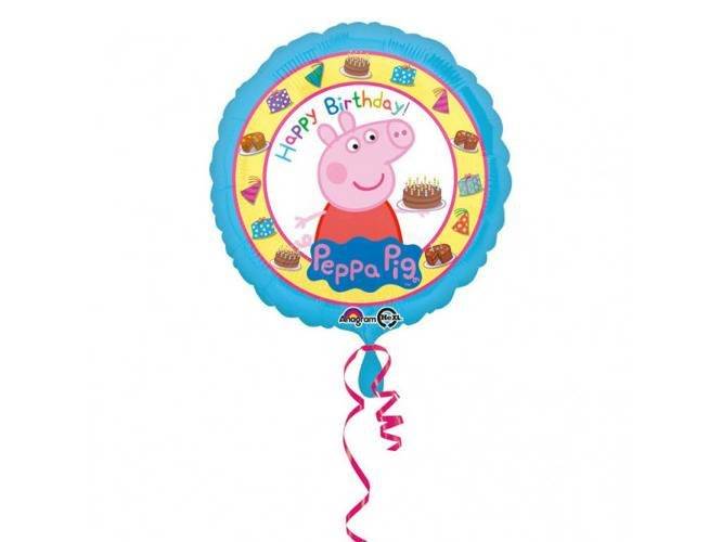 BALON FOLIOWY OKRĄGŁY ŚWINKA PEPPA NA URODZINY 31592 