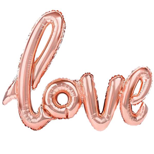 Balon foliowy napis Love Rose Gold 70x100cm 460035