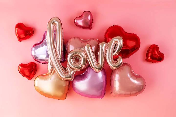 Balon foliowy napis Love Rose Gold 70x100cm 460035