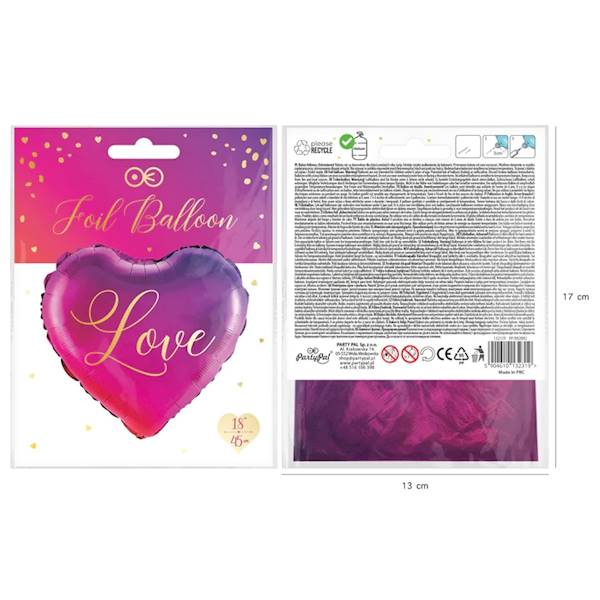 Balon foliowy serce Love 45cm 132319