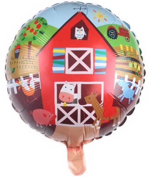 Balon foliowy okrągły farma 45cm 