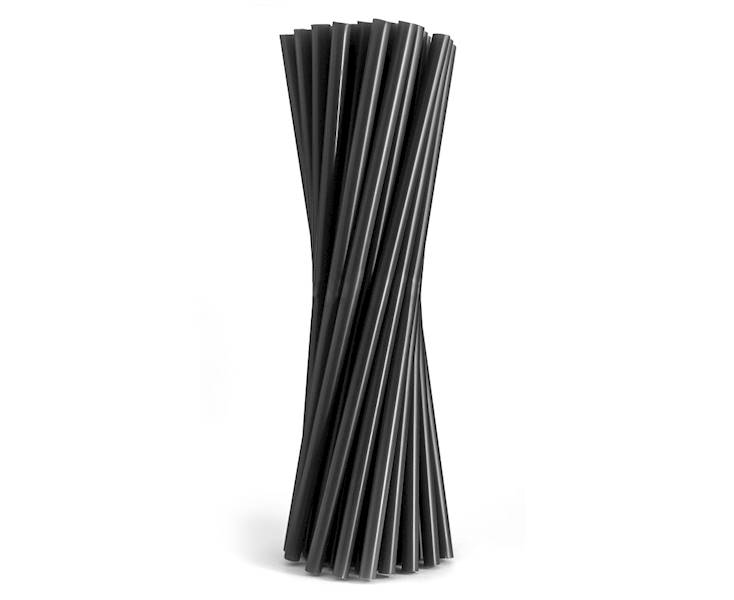 Słomki plastikowe wielokrotnego użytku czarne 19cm 200szt