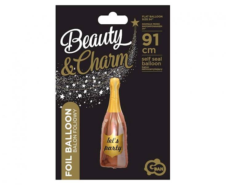 Balon foliowy szampan Lets Party 91cm 
