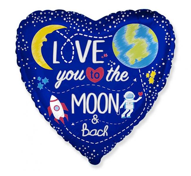 Balon foliowy serce I Love You to the Moon and back 