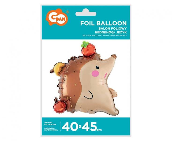 Balon foliowy jeżyk jeż 40x45cm
