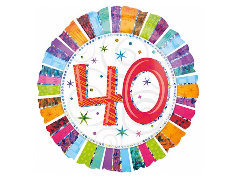 BALON FOLIOWY OKRĄGŁY 40 KOLOROWA 45CM  16070 ANAGRAM 
